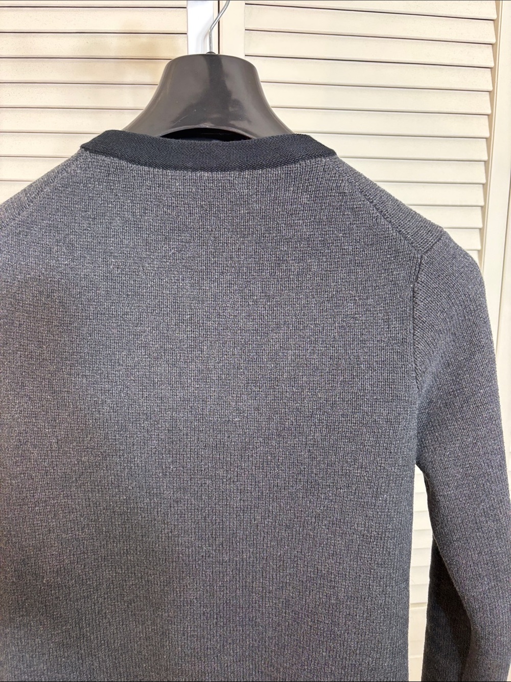 Quince Dark Gray Ribbed Knit 100% Organic Cotton Sweater Jacket Small - Picture 11 of 16